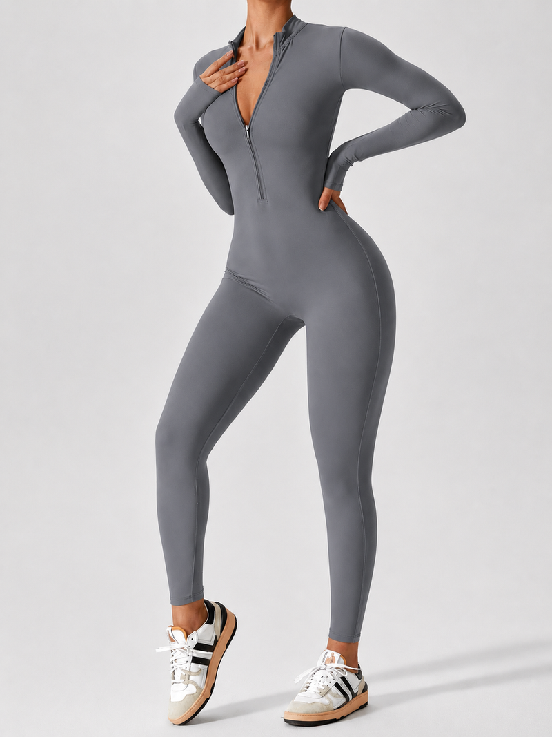 Combi LÏYA Zip — Manches Longues, Gainante Second Peau