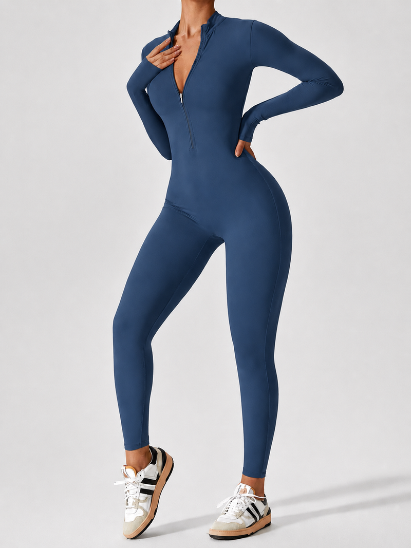 Combi LÏYA Zip — Manches Longues, Gainante Second Peau