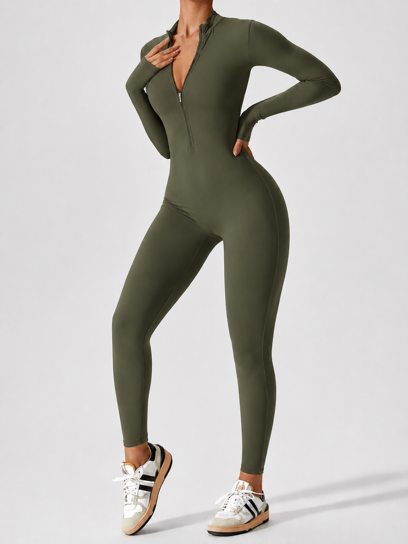 Combi LÏYA Zip — Manches Longues, Gainante Second Peau
