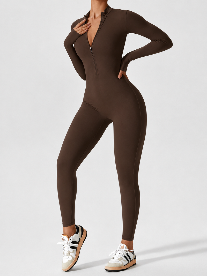 Combi LÏYA Zip — Manches Longues, Gainante Second Peau