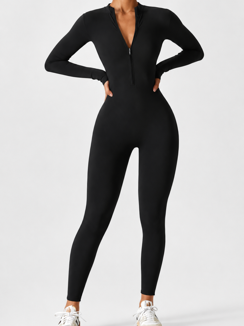 Combi LÏYA Zip — Manches Longues, Gainante Second Peau